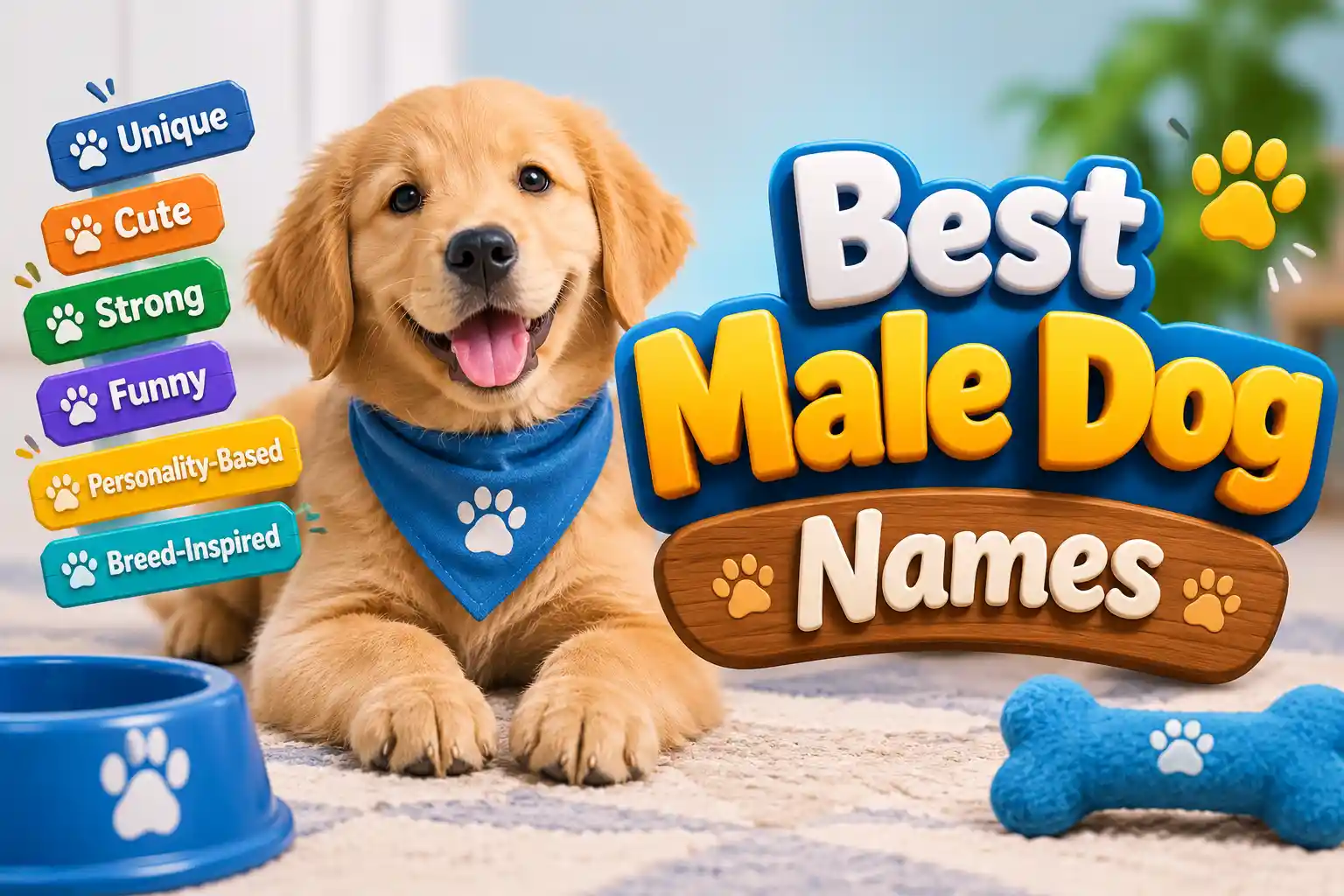 Names for Male Dog With Meanings, Styles & Ideas