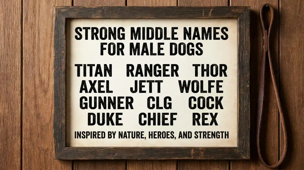 Nature-Inspired Middle Names for Male Dogs