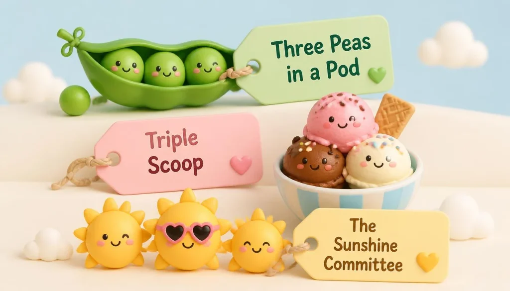 Cute and Clean Funny Group Names for 3 Friends