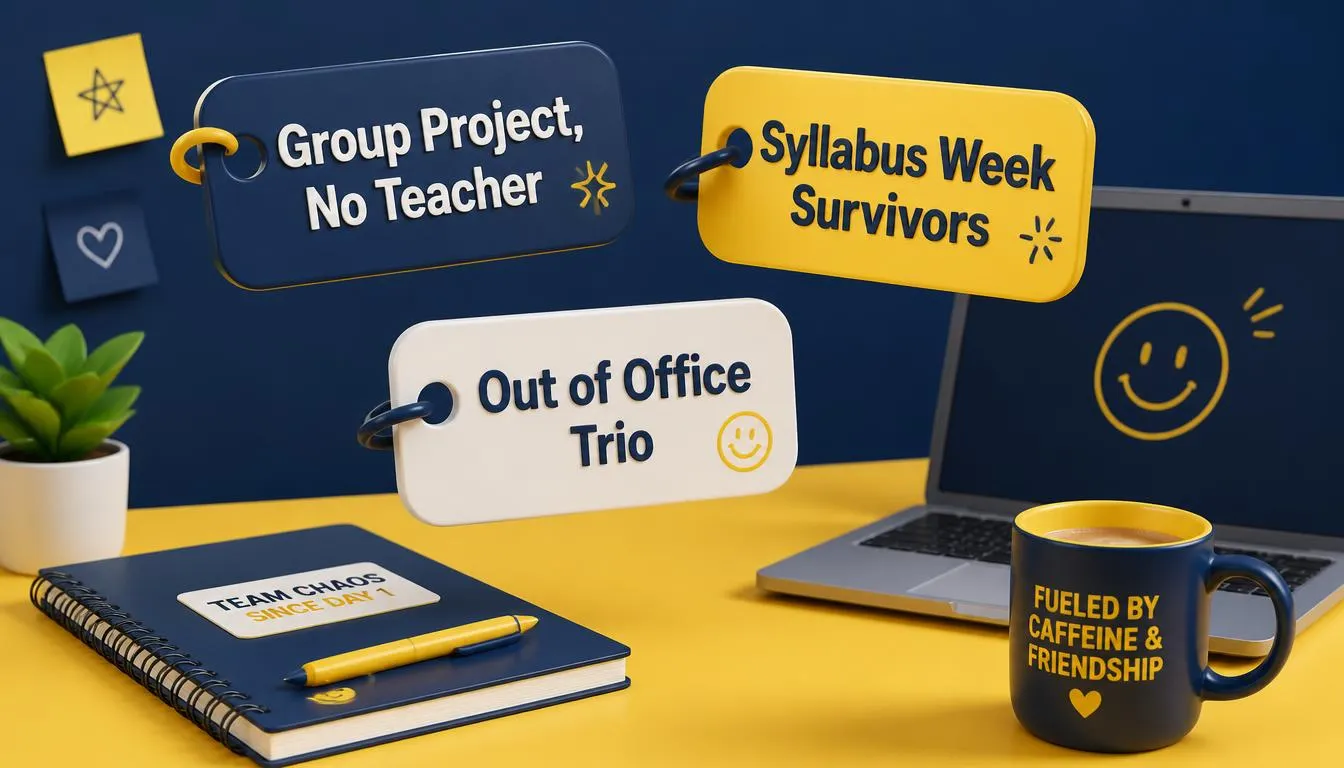 Funny Group Names for 3 Friends by Life Stage (School, College, Work)