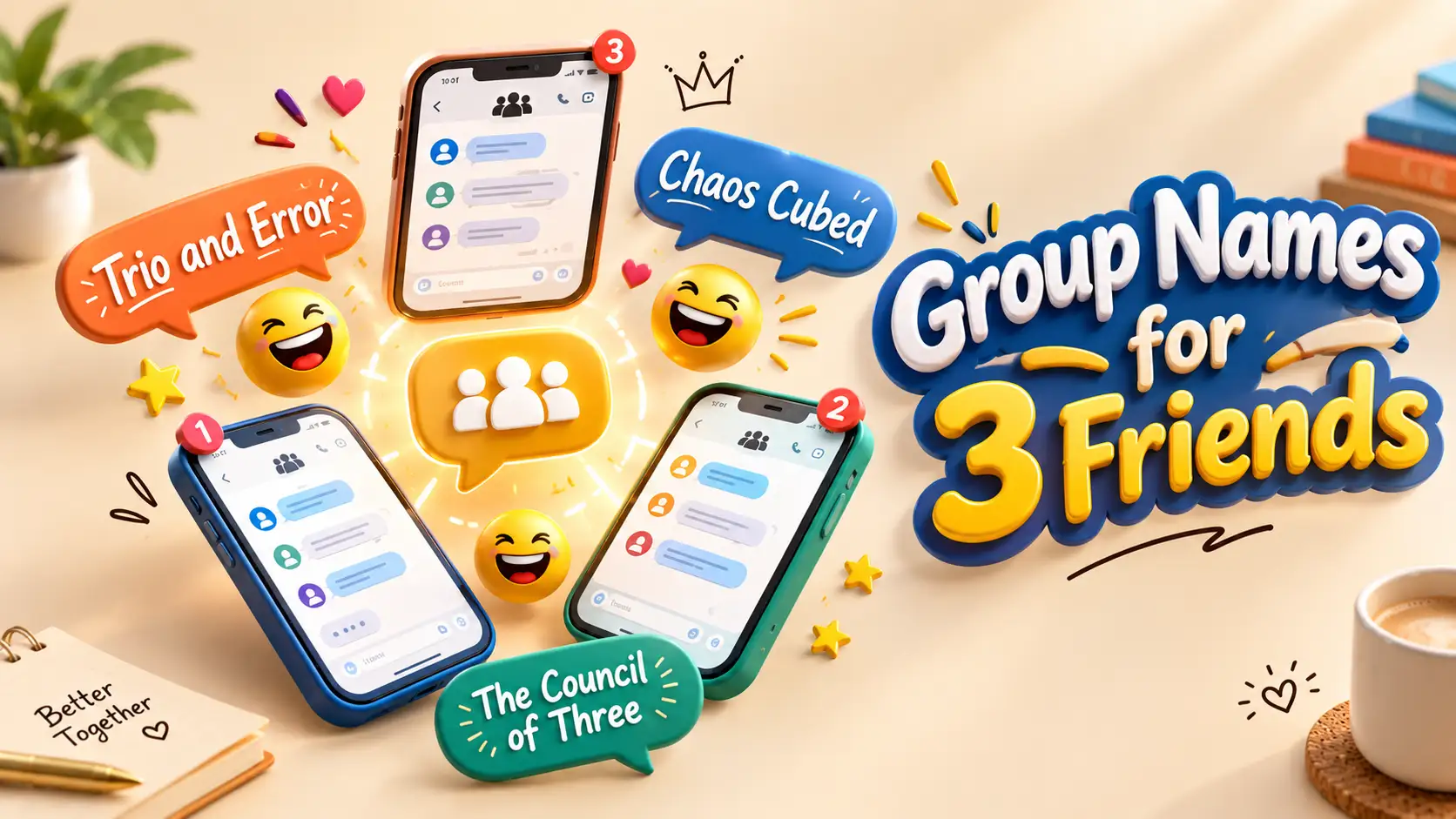 Funny Group Names for 3 Friends