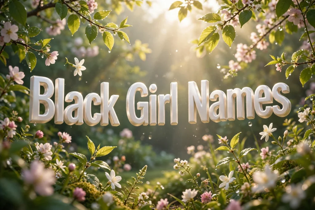 Illustration of virtue and meaningful word names for black girls